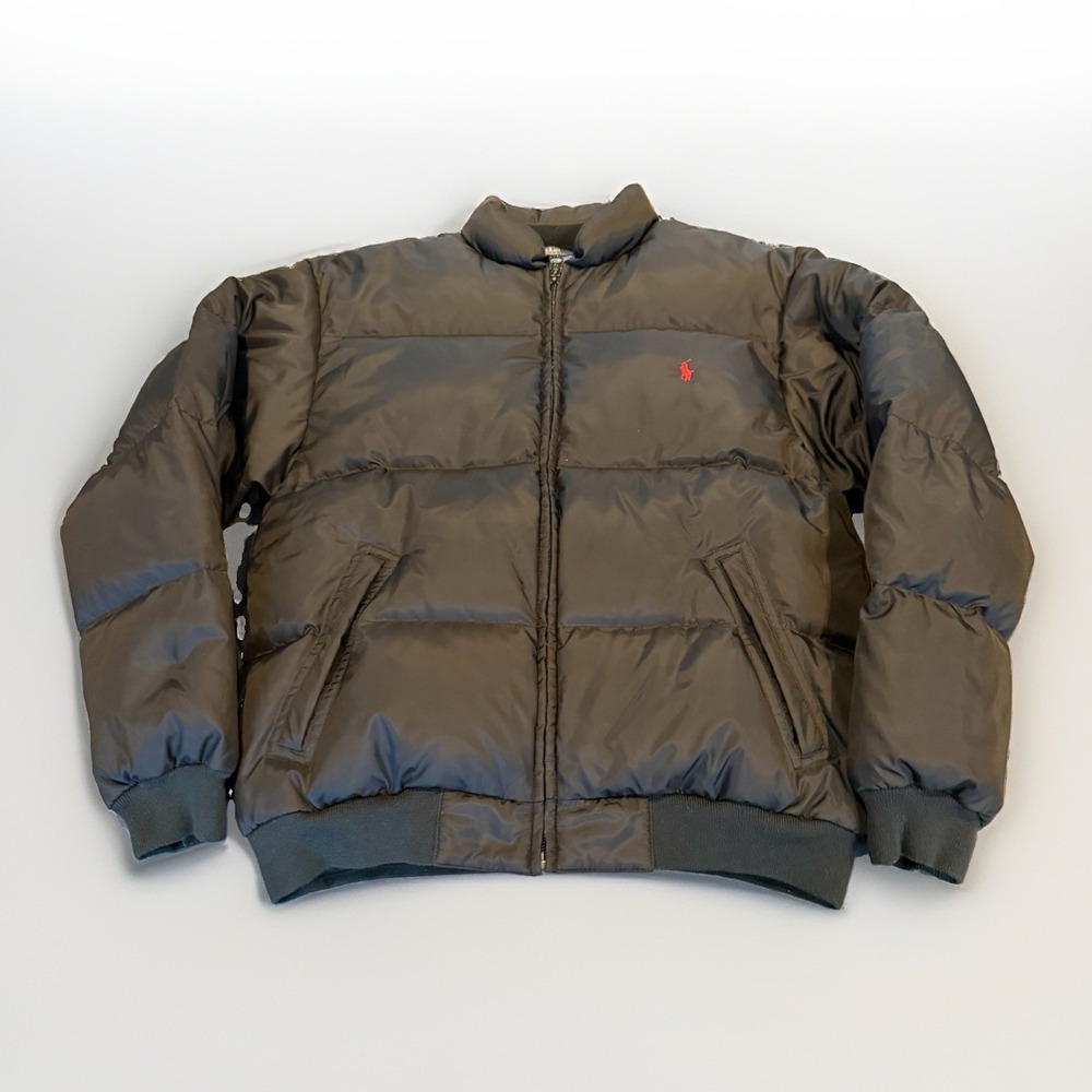 VTG Polo Ralph Lauren Women's Size Large Down Filled Puffer Jacket Black